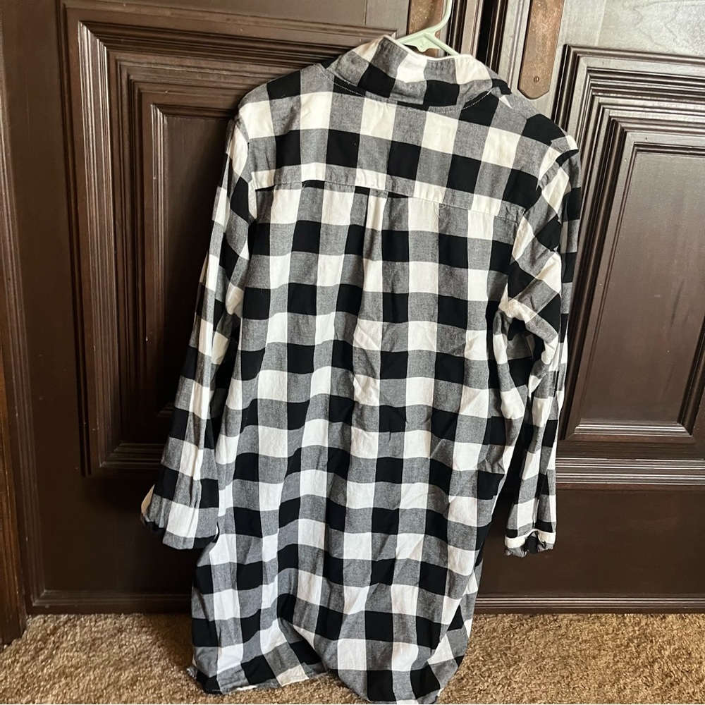 Flannel Dress (Black and White)